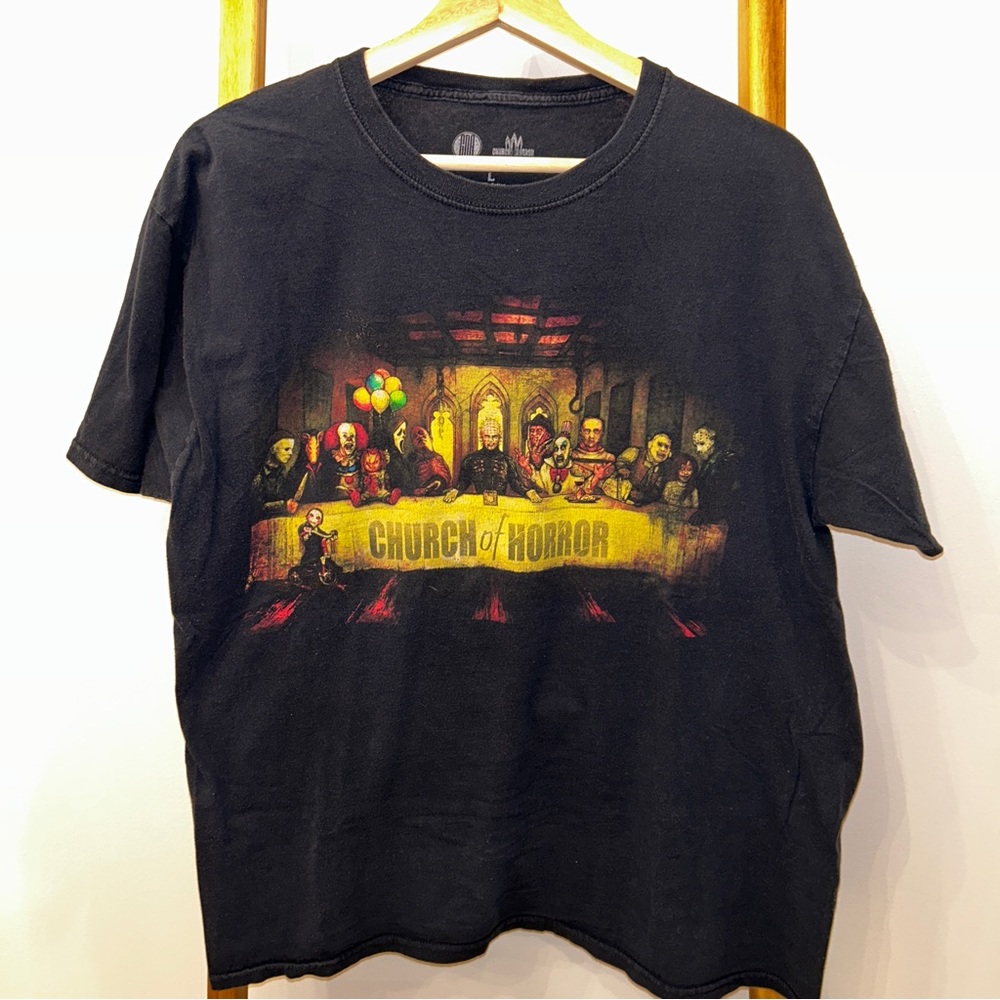 Get Down Art Church of Horror Size L Black T-Shirt